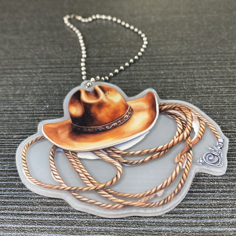 Cowboy Lover Acrylic Hat Whip Hanging Western Multifunction Chain Car Decal
